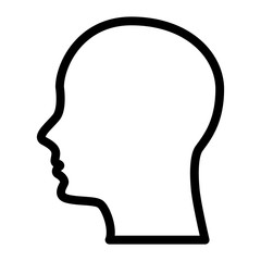 silhouette human head male character