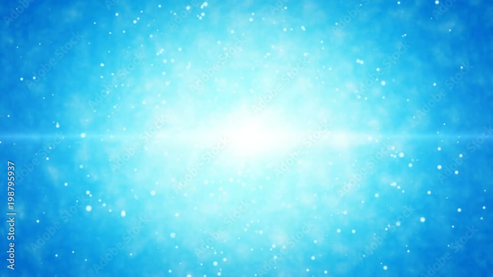 Aufkleber White Flicker Particle Explode On Blue Background. Motion Graphic Scatter Dot Pattern Idea Concept Design