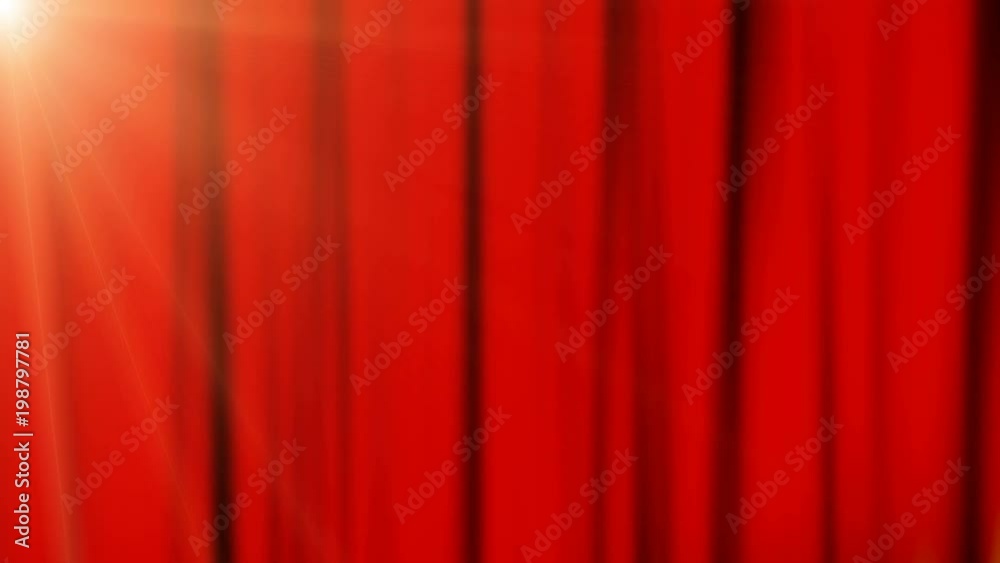 Poster Spectral Red Sway Curtain Movement Concept Design Background. Animation Graphic Sun Flare Flutter Pattern Backdrop.
