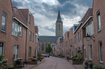 Obraz premium Gloomy street in Holland