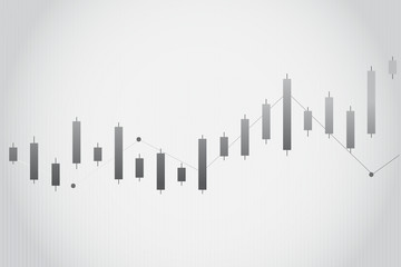 Business graph candlestick chart stock market investment trading, vector illustrator