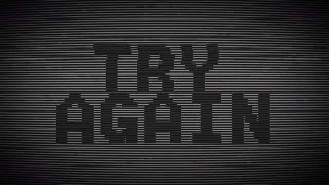 video game arcade broken monitor try again
