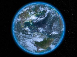 Puerto Rico at night on Earth