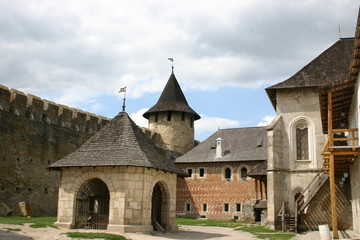 Fototapeta premium Khotyn fortress of the X-XVIII centuries. One of the Seven Wonders of Ukraine. The city of Khotyn is located on the border of Khmelnytsky and Chernivtsi regions.