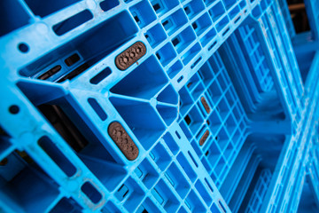 blue pallets abstract background