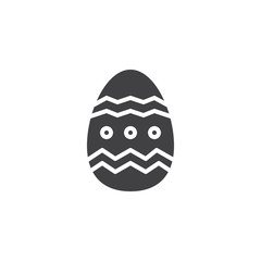 Easter egg vector icon. filled flat sign for mobile concept and web design. Decorated egg simple solid icon. Symbol, logo illustration. Pixel perfect vector graphics