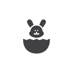 Easter bunny vector icon. filled flat sign for mobile concept and web design. Bunny head and easter egg simple solid icon. Symbol, logo illustration. Pixel perfect vector graphics