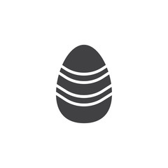 Easter egg vector icon. filled flat sign for mobile concept and web design. Decorated egg simple solid icon. Symbol, logo illustration. Pixel perfect vector graphics