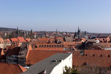 Fototapeta premium Blick über die Welterbestadt Quedlinburg