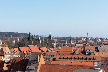 Obraz premium Blick über die Welterbestadt Quedlinburg