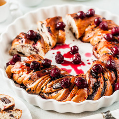 Cherry and Chocolate Braided Wreath