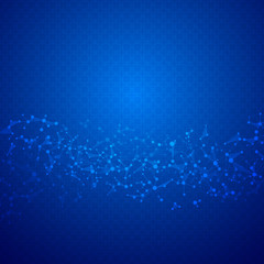 Molecular structure background. Genetic and science research.