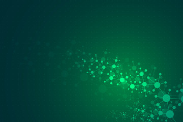 Molecular structure background. Genetic and science research.