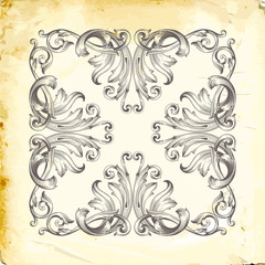Vector baroque of vintage elements for design. 