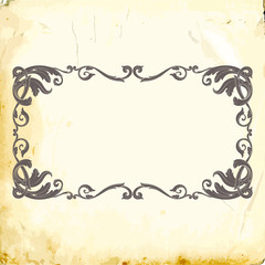 Vector baroque of vintage elements for design. 