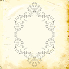 Vector baroque of vintage elements for design. 