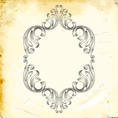 Vector baroque of vintage elements for design. 