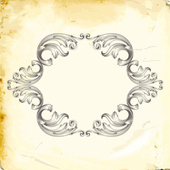 Vector baroque of vintage elements for design. 