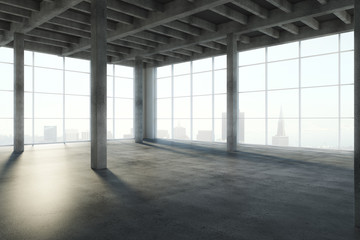 Contemporary concrete interior