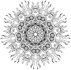 floral round lace mandala