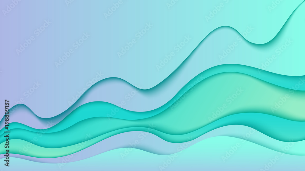 Aufkleber abstract paper wave layer cut background.paper art style of cover design for business flyers templat