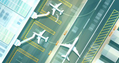 Vectpr Airport Top View