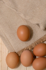 Fresh eggs from farm