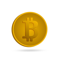 The letter B - the financial sign bitcoin