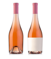 wine bottles isolated on white