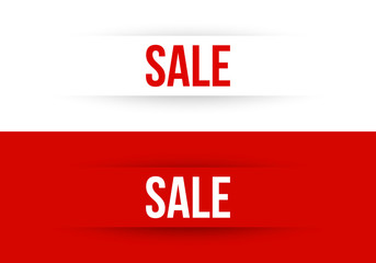 SALE color banners. Vector illustration.