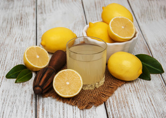 Glass of lemon juice