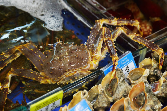 Fresh crab at market 
