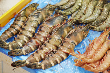Shrimps at market 
