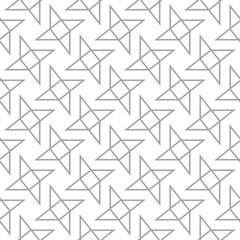 Gray geometric seamless pattern on white background
