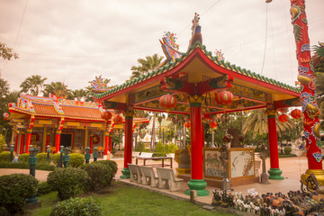 Naklejka premium THAILAND BURIRAM CITY CHINESE TEMPLE