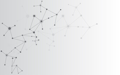 Abstract background connecting innovation dots and line communication concept