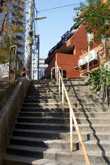 Fototapeta na wymiar 五反田近郊・階段・坂のある東京