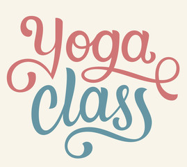 Yoga Class Lettering