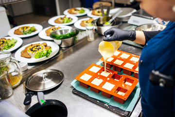 sweet desserts in the orange forms