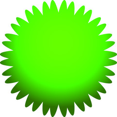 Light green flower badge