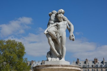 Statues in the Tuileries Garden, Paris.