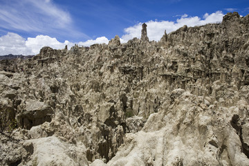 Valle de la luna in Bolivia