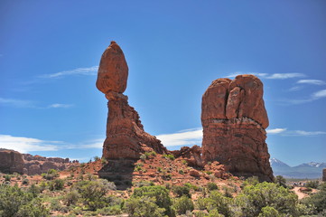 Fototapeta na wymiar USA. Arches National Park. Balancing stone