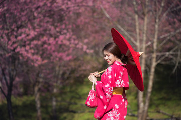 Woman with kimono