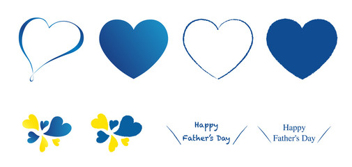 父の日｜ハート　シンボルセット