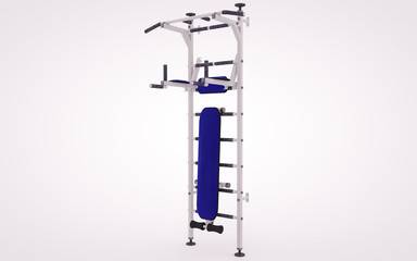 Wall bars gymnastic 3D rendering
