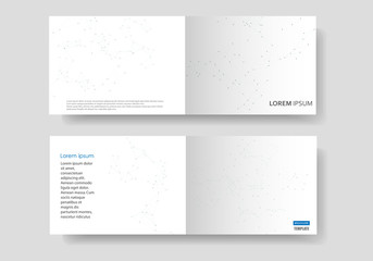 Modern vector templates for brochure cover. Minimalistic polygonal background with connected lines and dots