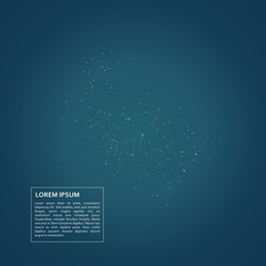 Abstract polygonal connection science and technology vector design