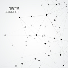 Vector molecules concept design with connection neurons