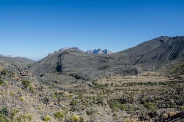 Beautiful mountains in Oman. No persons anywhere.